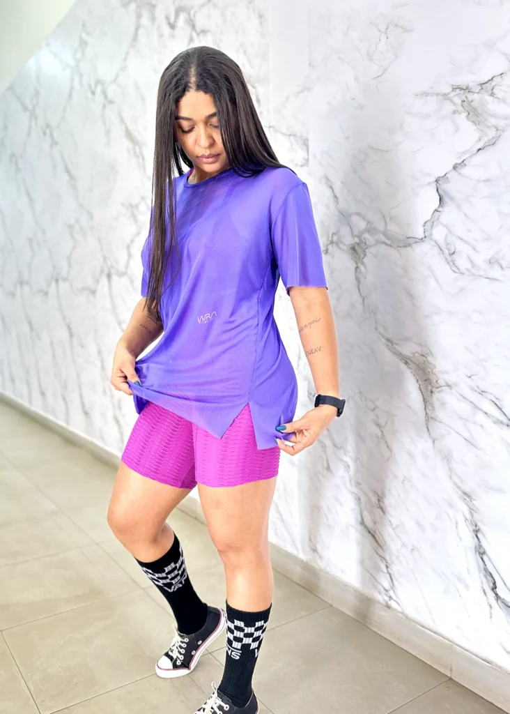 Blusão de Tule Wra FitBeach Roxo 4