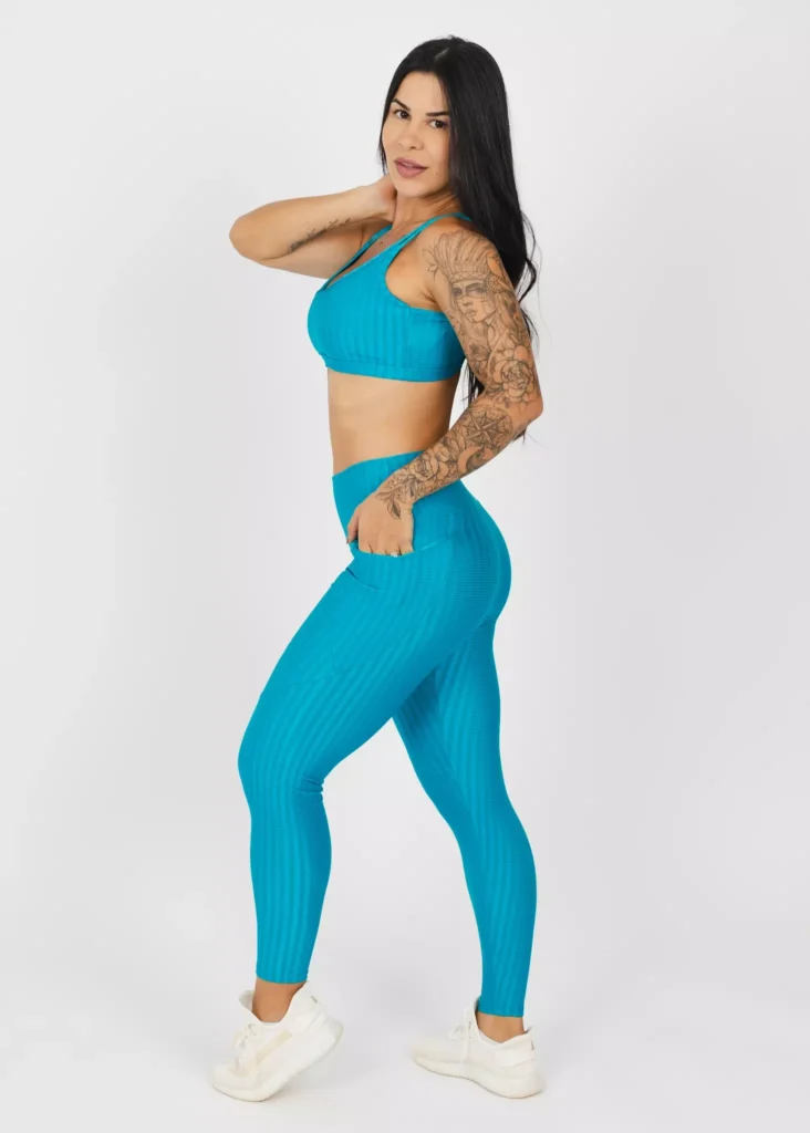 Conjunto Legging Wra FitBeach Cirrê Caribe - 3