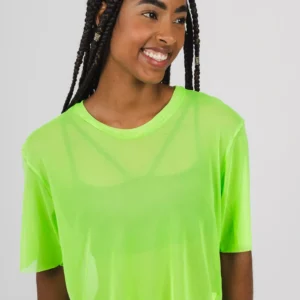 Cropped Tule Wra verde neon