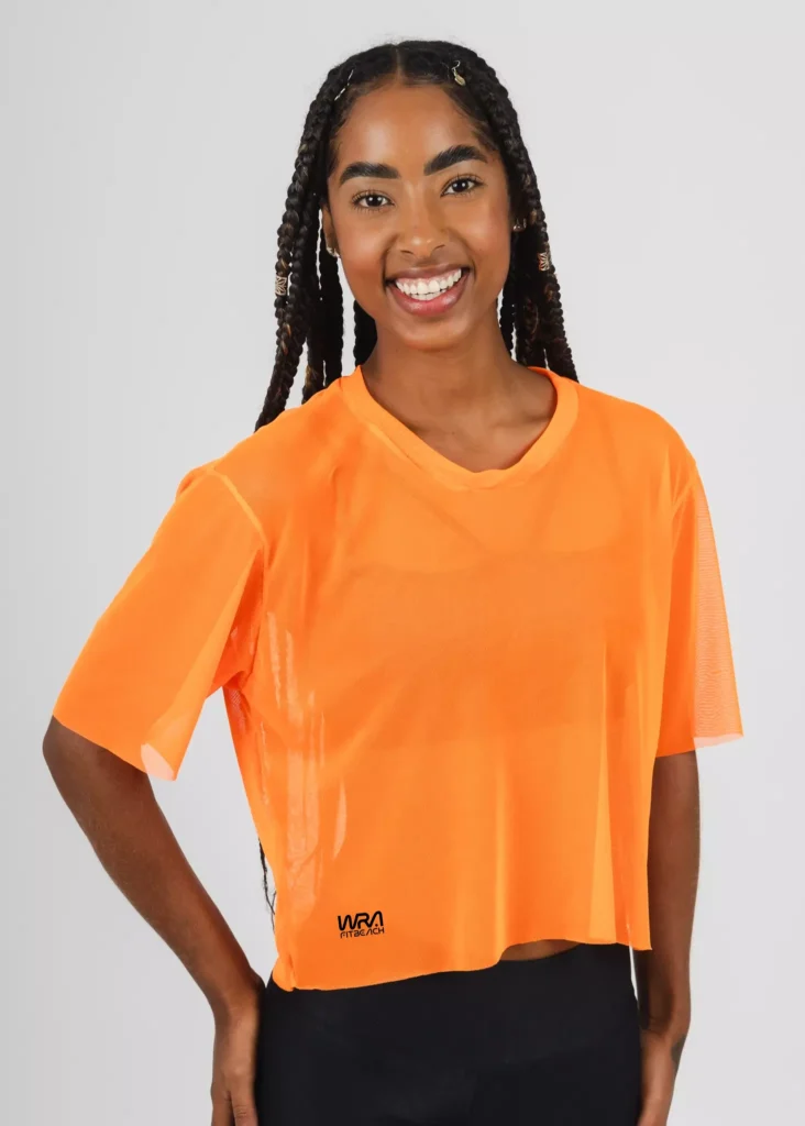 Cropped Tule Wra Laranja neon 3