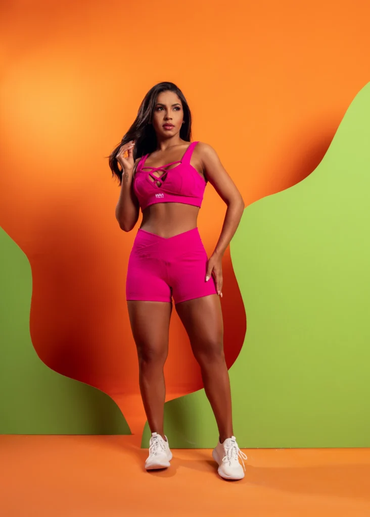 Conjunto de Short WRA Jacquard Power Champion - wra fitbeach 2