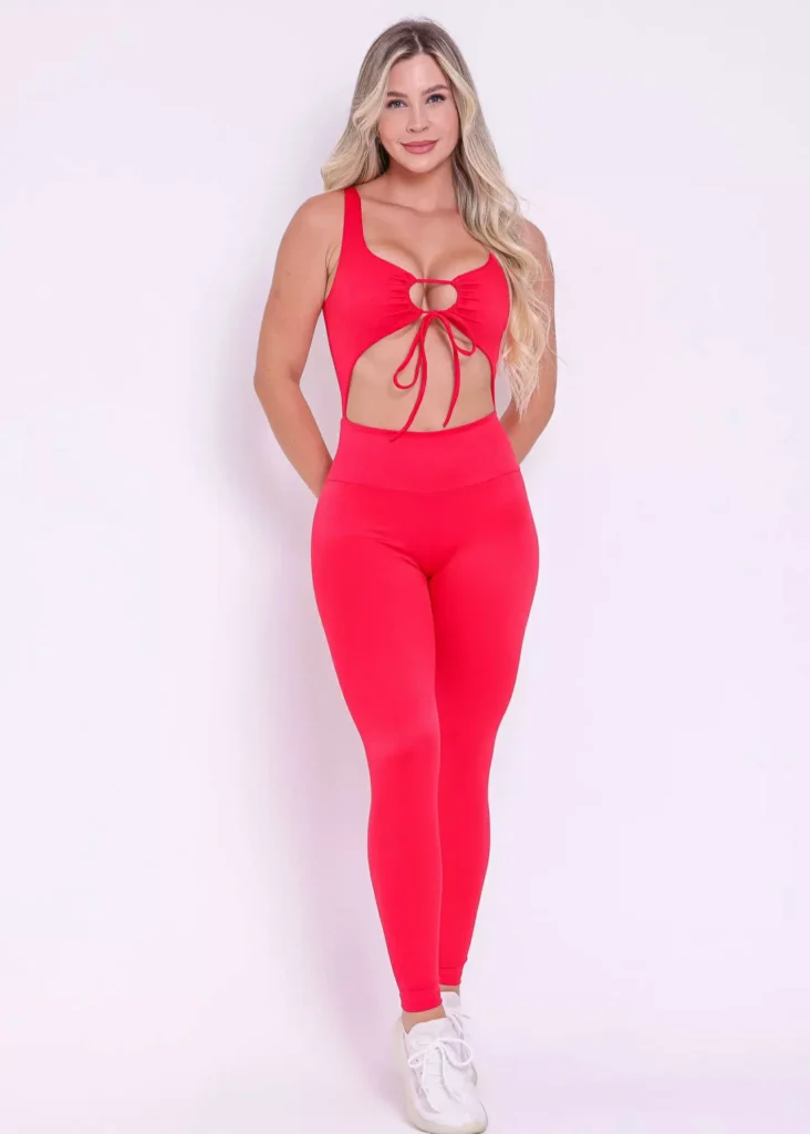Macacão WRA FITBEACH Glow Vermelho 1