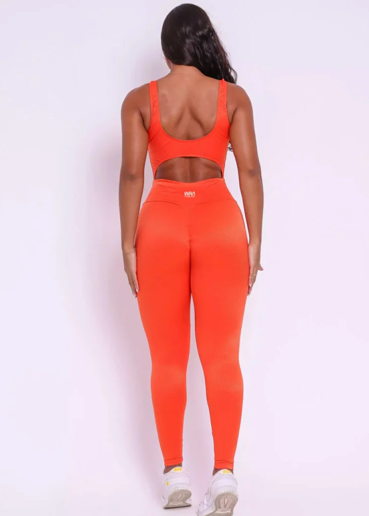 Macacão Glow Regata WRA FITBEACH Laranja 1