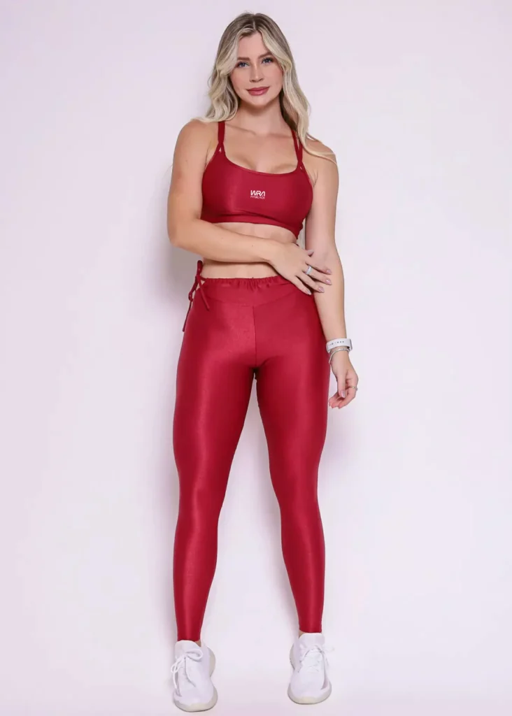 Conjunto Calça push up de Compressão Cherry WRA FITBEACH 2