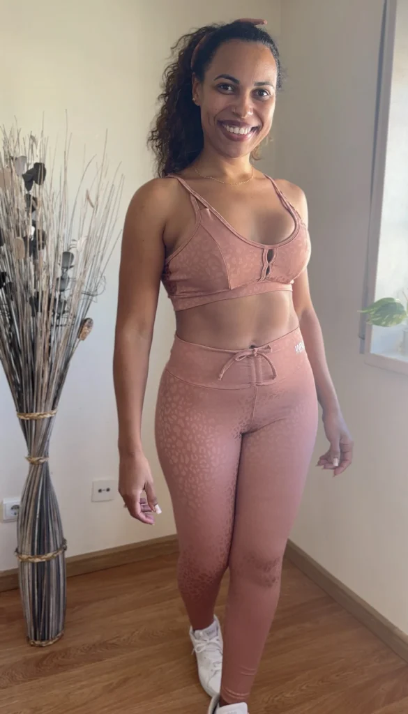 Conjunto de Legging push up Jacquard rose - wra fitbeach
