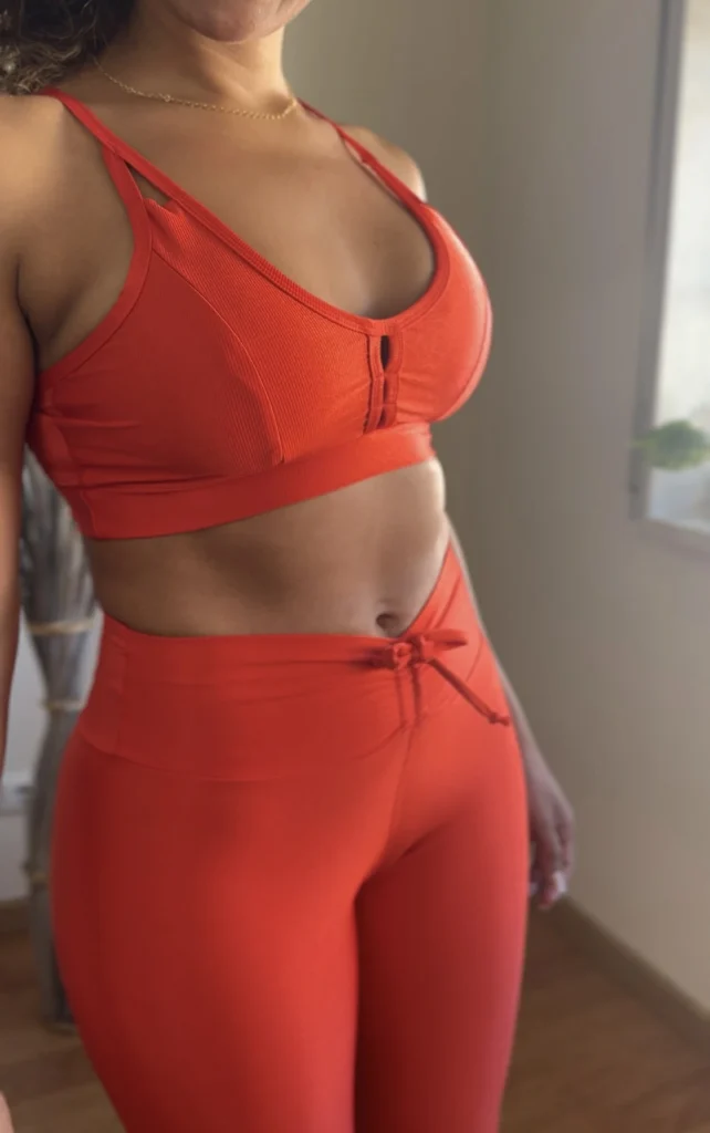 Conjunto de Legging push up vermelha canelado - WRA Fitbeach