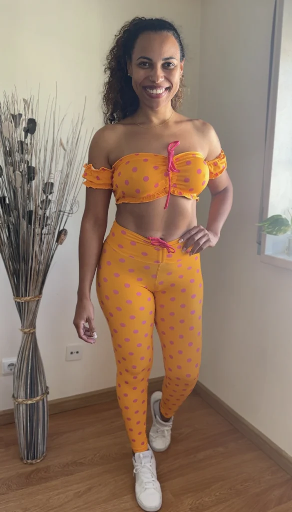 Conjunto de Legging Push up Poá+ciganinha - Wra FitBeach