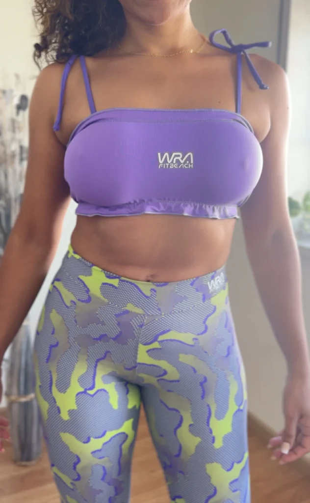 Conjunto de Legging push up gringo +Top lilás - WRA fitbeach