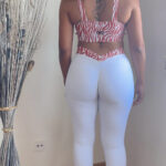 Legging Branca detalhe tigre e push up gringo - wra fitbeach
