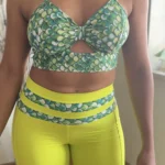 Conjunto de Legging push up +Top de laço escama - wra fitbeach