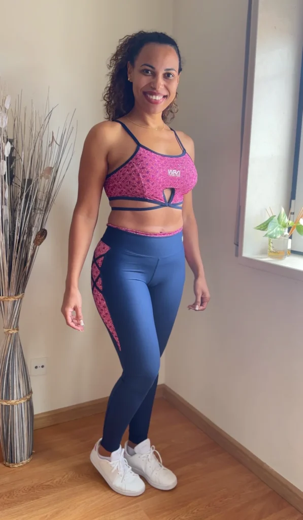Conjunto de Legging push up recorte lateral +Top vinho - wra fitbeach