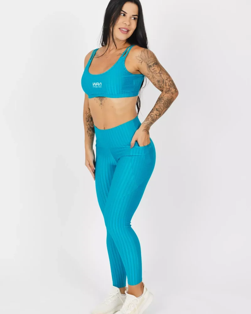 Conjunto Legging Wra FitBeach Cirrê Caribe - 1